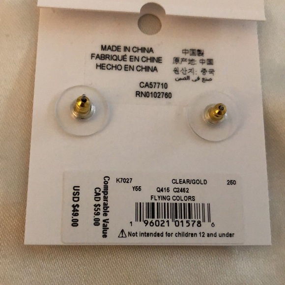 Kate Spade Flying Colors Marquise & Round Clear CZ Cluster Stud Earrings NWT - Picture 12 of 12